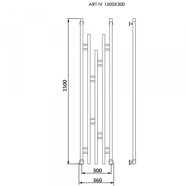 Дизайн-радиатор ART IV Полотенцесушители «Ника»