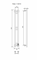 Полотенцесушитель ROBE-1 120/10 Полотенцесушители «Ника»