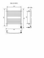ЛД (г3)-60/50/57 без полочки электрический Полотенцесушители «Ника»