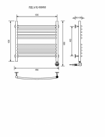 ЛД (г3)-60/60/67 без полочки электрический Полотенцесушители «Ника»