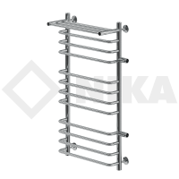 Л90 (г2) ВП-100/40/46 с полочкой водяной с боковым подключенем Полотенцесушители «Ника»