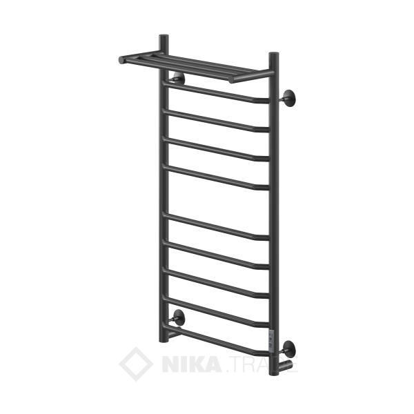 Полотенцесушитель WAY III c полкой 100/50 U RAL9005 mat Полотенцесушители «Ника»