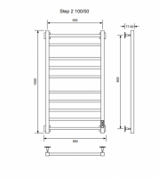 Полотенцесушитель STEP-2 100/50 U Полотенцесушители «Ника»