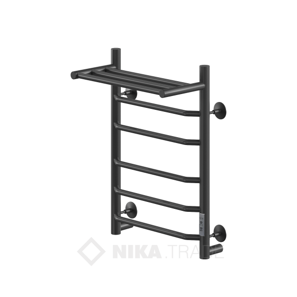 Полотенцесушитель WAY III c полкой 60/40 U RAL9005 mat Полотенцесушители «Ника»