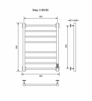 Полотенцесушитель STEP-3 80/50 U Полотенцесушители «Ника»