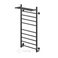 Полотенцесушитель WAY II c полкой 100/50 U RAL9005 mat Полотенцесушители «Ника»
