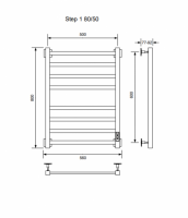 Полотенцесушитель STEP-1 U 80/50 Полотенцесушители «Ника»