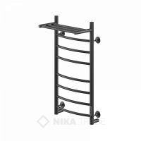 Полотенцесушитель WAY I c полкой 80/40 U (RAL9005 mat) Полотенцесушители «Ника»