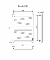 Полотенцесушитель STEP-4 80/50 U Полотенцесушители «Ника»