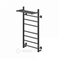Полотенцесушитель WAY II c полкой 80/40 U RAL9005 mat Полотенцесушители «Ника»