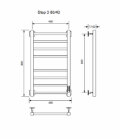 Полотенцесушитель STEP-3 80/40 U Полотенцесушители «Ника»