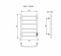 Полотенцесушитель WAY I 60/40 U Полотенцесушители «Ника»