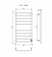 Полотенцесушитель WAY I 100/50 U Полотенцесушители «Ника»