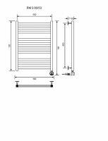 ЛМ 9-80/50/57 без полочки электрический Полотенцесушители «Ника»