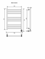 ЛМ 8-80/50/57 без полочки электрический Полотенцесушители «Ника»