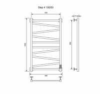 Полотенцесушитель STEP-4 100/50 U Полотенцесушители «Ника»