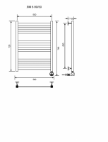 ЛМ 6-80/50/57 без полочки электрический Полотенцесушители «Ника»