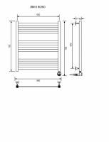 ЛМ 6-80/60/67 без полочки электрический Полотенцесушители «Ника»