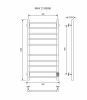Полотенцесушитель WAY II 100/50 U Полотенцесушители «Ника»