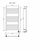 ЛМ 6-100/50/56 без полочки электрический Полотенцесушители «Ника»