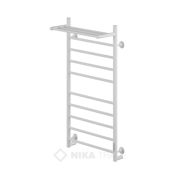 Полотенцесушитель WAY II c полкой 100/50 U RAL9016 Полотенцесушители «Ника»