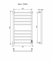 Полотенцесушитель STEP-3 100/50 U Полотенцесушители «Ника»