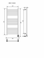 ЛМ 6-100/40/46 без полочки электрический Полотенцесушители «Ника»