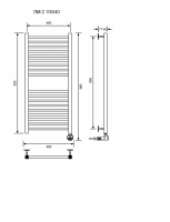 ЛМ 2-100/40/47 без полочки электрический Полотенцесушители «Ника»