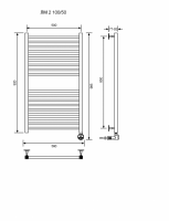 ЛМ 2-100/50/57 без полочки электрический Полотенцесушители «Ника»