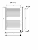 ЛМ 2-100/60/67 без полочки электрический Полотенцесушители «Ника»