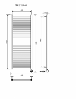 ЛМ 2-120/40/47 без полочки электрический Полотенцесушители «Ника»