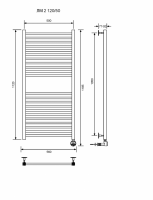 ЛМ 2-120/50/57 без полочки электрический Полотенцесушители «Ника»
