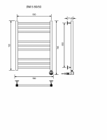 ЛМ 5-80/50/57 без полочки электрический Полотенцесушители «Ника»