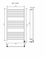 ЛМ 5-120/60/67 без полочки электрический Полотенцесушители «Ника»