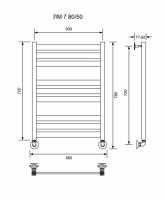 ЛМ 7-80/50/56 Antique водяной Полотенцесушители «Ника»