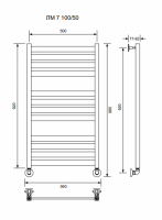 ЛМ 7-100/50/56 Antique водяной Полотенцесушители «Ника»