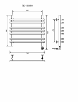 ЛБ 1-60/60/70 без полочки электрический Полотенцесушители «Ника»