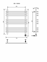 ЛБ 1-80/60/70 без полочки электрический Полотенцесушители «Ника»