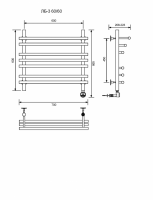 ЛБ 3-60/60/70 без полочки электрический Полотенцесушители «Ника»
