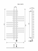 ЛБ 5-120/10/70 без полочки электрический Полотенцесушители «Ника»