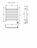 ЛДП (г3)-60/50/57 без полочки электрический Полотенцесушители «Ника»
