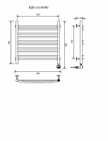 ЛДП (г3)-60/60/67 без полочки электрический Полотенцесушители «Ника»