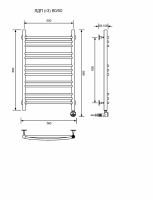 ЛДП (г3)-80/50/57 без полочки электрический Полотенцесушители «Ника»
