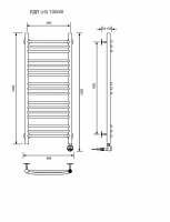 ЛДП (г3)-100/40/47 без полочки электрический Полотенцесушители «Ника»