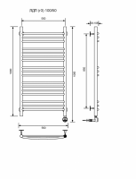 ЛДП (г3)-100/50/57 без полочки электрический Полотенцесушители «Ника»