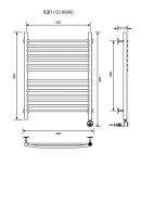 ЛДП (г2)-80/60/67 без полочки электрический Полотенцесушители «Ника»