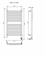 ЛДП (г2)-100/50/57 без полочки электрический Полотенцесушители «Ника»