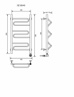 ЛZ-80/40/47 без полочки электрический Полотенцесушители «Ника»