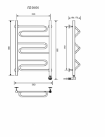 ЛZ-80/50/57 без полочки электрический Полотенцесушители «Ника»