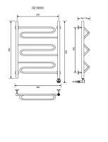 ЛZ-80/60/67 без полочки электрический Полотенцесушители «Ника»
